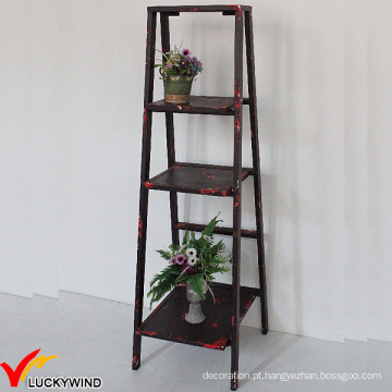 Eco Paint Rústico 3 Tiers Ladder Style Storage Prateleira